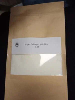 SUPER COLLAGEN POWDER WITH ALOE VERA~1 OZ.~JOINTS, HAIR, NAILS~KETO CERTIFIED - Image 1 of 2