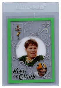 2021 Panini Illusions #KC-19 Brett Favre King of Cards Emerald Acetate - Bild 1 von 2