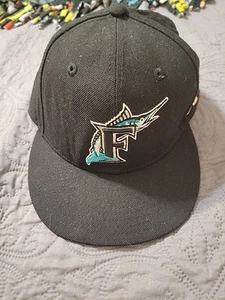 Vintage Florida Marlins 2003 World Series New Era 59Fifty Fitted 7 1/2 Hat Wool - Picture 1 of 7