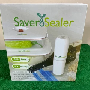 Kompakter Vakuumierer für Lebensmittel mit 15 wiederverwendbaren Beuteln, leistungsstarker Handstaubsauger - Bild 1 von 5