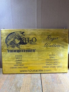 SIGNO DE MADERA DE HIELO APAREJOS DE PESCA H2O de colección Roger Watters PINTADO PEZ CEBO - Imagen 1 de 10