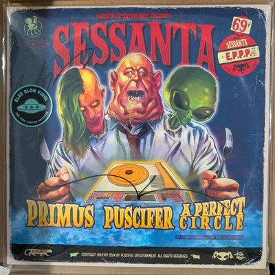 LIMITED SIGNED EDITION SESSANTA  E.P.P.P.  BLUE GLOW IN THE DARK 12" VINYL ALBUM - Image 1 of 2