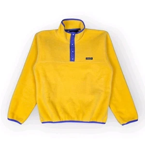 Vintage 90s Patagonia Synchilla Yellow Snap-T Fleece Sweatshirt USA Size Medium - Picture 1 of 7