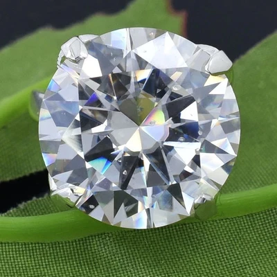 Anillo de cóctel de diamantes tratados blancos certificados de 17,00 quilates en plata 925 RARO Foto 1 de 4