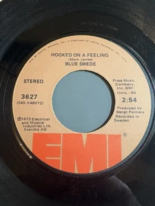 Blue Swede "Hooked On A Feeling" 45 on EMI Label...70s Pop-Rock HIT in VG++ - Picture 1 of 2
