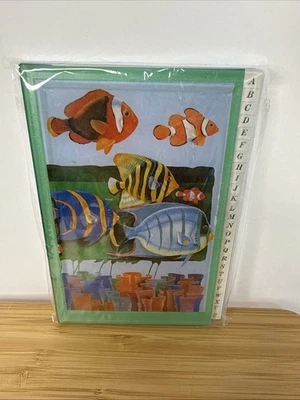 Vintage 90’s Tropical Fish Mini Address Book 5.5” X 4” Green  - Image 1 of 4