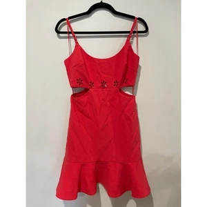 NWT LIKELY Serafina Sleeveless Scoop Neck Cut-Out Mini Dress Red Women's Size 4 - Picture 1 of 5