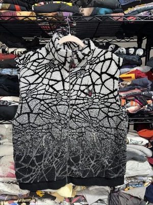 Vintage 90s Spyder Active Sports Rare Webs Deep Pile Fleece Vest Size M  - Image 1 of 4