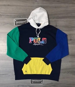 POLO RALPH LAUREN Herren Big & Tall Multi Logo Color-Blocked Fleece Hoodie - Bild 1 von 9