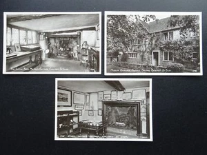 Buckingham Chalfont St. Giles 3 x MILTON'S COTTAGE & MUSEUM c1940s RP Postcard - Picture 1 of 7