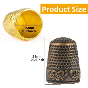 6 Pcs Sewing Thimbles for Hand Sewing Metal Sewing Thimbles Sewing Thimbles f... - Picture 1 of 5