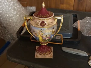Antique Royal Vienna Vase Bolted Urn with Lid - Picture 1 of 13