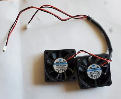 2pcs 5x5x1.5 mm 5010B DC 12V 0.11A 2 Pin Brushless Cooling Fan 9 Blade RDL5015B - Image 1 of 4