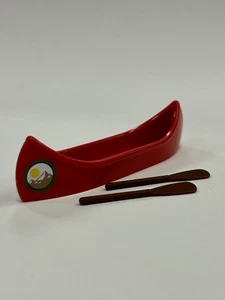 Lego Red Canoe with Boat Oars Minifigure Accessory - Picture 1 of 1