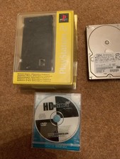 SONY PLAYSTATION 2  PS2 SCPH 10350 NETWORK ADAPTER + 120GB IDE HARD DRIVE
