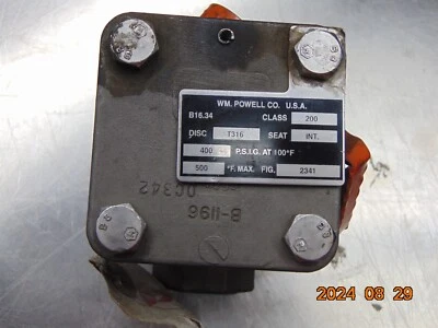 VÁLVULA DE RETENCIÓN OSCILANTE ROSCADA POWELL 3/4" ACERO INOXIDABLE 2341 CLASE 200 Foto 1 de 3