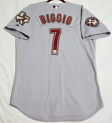 MAJESTIC 40 MEDIUM HOUSTON ASTROS CRAIG BIGGIO SIGNED AUTHENTIC JSA HOLO JERSEY  - Image 1 of 4