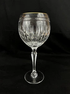Marquis by Waterford Hanover Gold Cut Crystal Balloon Wine Glass 8 5/8'' READ - Picture 1 of 8