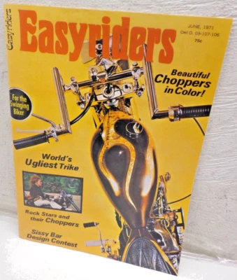 EASYRIDERS MAGAZINE JUNE 1971 / 1ST ISSUE '96 REISSUE ECX. CONDITION - FREE SHIP - Image 1 of 4