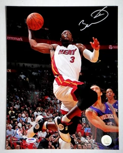 DWYANE WADE PSA/DNA SIGNED 11X14 PHOTOGRAPH MIAMI HEAT AUTOGRAPH BASKETBALL HOF - Picture 1 of 4