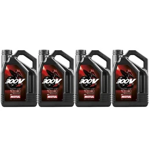 Motul 300V FL ROAD RACING 100% synthetic 4Stroke 10W40 16L Engine Motor Oil 4x4L - Picture 1 of 1
