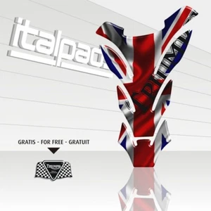 Almohadilla Tanque Triumph Bandera del Reino Unido Union Jack "DETROIT" + 1 pegatina GRATIS - Imagen 1 de 1