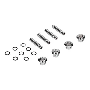 Car Door Lock Knob Beautiful ABS Chrome 8pcs Silver Car Inner Door Lock Pin - Picture 1 of 12