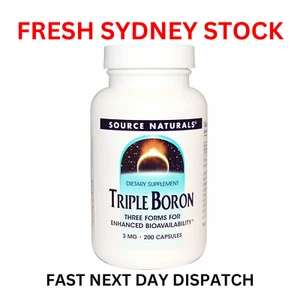 Source Naturals Triple Boron 3mg 200 Capsules 3 Forms Optimal Bioavailability - Picture 1 of 4