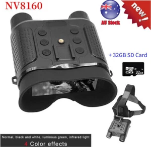 NV8160 Night Vision 8X Binoculars Infrared Digital Head Mount For Hunting +32GB - Picture 1 of 18