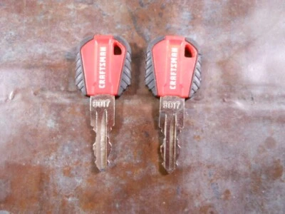 New Lot of TWO Factory Original Genuine Craftsman Tool Box Replacement Keys 8017 - Image 1 of 3