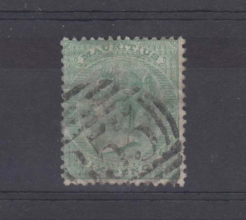 Mauritius QV 1860 6d Green B53 Duplex SG49 BP436 Cover