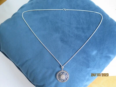 Schöner 835er Silber Anhänger mit Kette Filigranschmuck - Bild 1 von 4