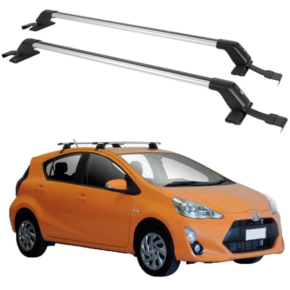 Portaequipajes de coche de 43,3" con barra transversal de techo con cierre superior para Toyota Prius 02-21 Foto 1 de 4