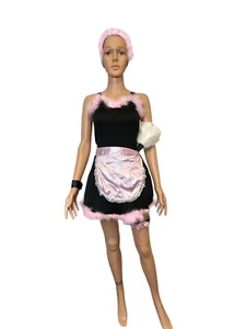 FRENCH MAID FLIRT Costume Fits Juniors 0-9:Mini-DRESS  7 Pieces - Picture 1 of 14
