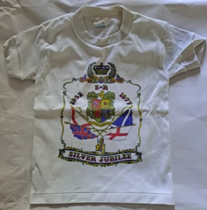 Camisa infantil vintage Queen Isabel II Silver Jubilee 1952-1977 - Imagen 1 de 3