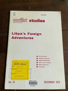 Libya's Foreign Adventures PB Brian Crozier (Conflict Studies) - Picture 1 of 3