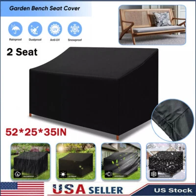Garden Patio Furniture Cover Outdoor Waterproof Bench Couch Sofa Cover 2 Seat - Image 1 of 4