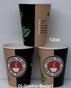 OL-Gastro-Bedarf 1000 Hartpapier 300 ml Coffee to go Becher Pappbecher - Bild 1 von 2