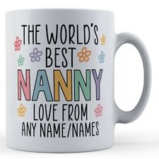 Personalised Worlds Best Nanny - Gift Mug