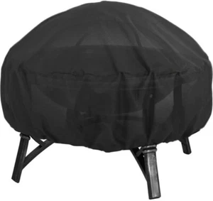 Fire Pit Cover Heavy Duty Waterproof round Fire Pit Bowl Cover 38 Inch Black - Picture 1 of 7