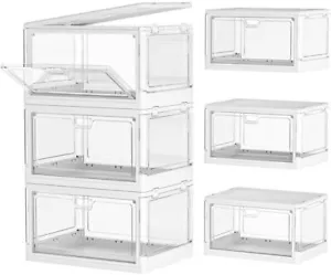 Clear Storage Bin with Lid 3 Pack 【Stackable & Sturdy】Plastic Multifunctional - Picture 1 of 8