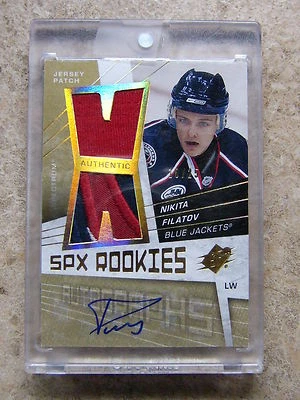 08-09 Upper Deck SPx Jersey Patch Auto Rookie Spectrum 159 NIKITA FILATOV /25 RC - Image 1 of 3