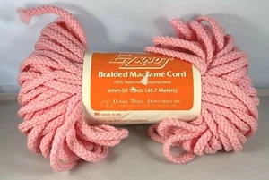 CORDÓN MACRAMÉ TRENZADO EZKNOT 50 YARDAS 6 MM ROSA - Imagen 1 de 6