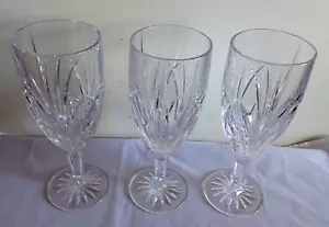 THREE WATERFORD CRYSTAL MARQUIS ICE TEA GLASSES PATTERN BROOKSIDE 8 1/4"HX3 1/8 - Picture 1 of 4