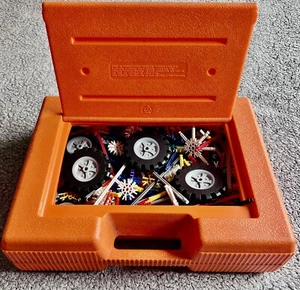 K'Nex 1993 Vintage 50015 Intermedite Set Orange Case 16”  and Instructions - Picture 1 of 6