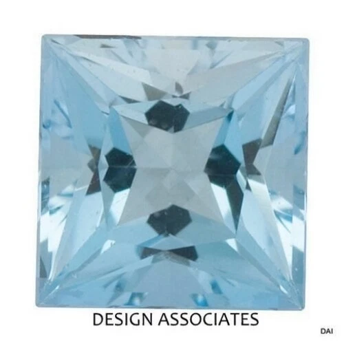 AQUAMARINA 7 MM CORTE CUADRADO COLOR AZUL TIERRA EXTRAÍDA Y TRATADA F-5174 Foto 1 de 1