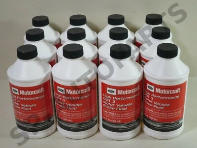 Motorcraft - Líquido de frenos DOT 3 de alto rendimiento 12 oz (paquete de 12) se adapta a Ford Foto 1 de 2