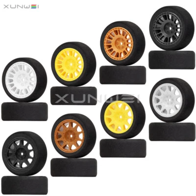 Wheel Rims Sponge Tire Anti-Skid Silent For 1/10 RC Car Kyosho Tamiya MST Redcat - Image 1 of 4
