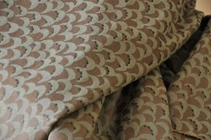 CLASSIC Pollack & Associates jacquard fabric MODERN BR/AQUA CONTEMPORARY fab!! - Picture 1 of 3