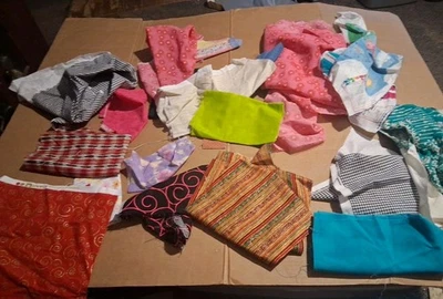 Lot BB Assorted Scraps Mixed Designs Sizes - Image 1 of 4